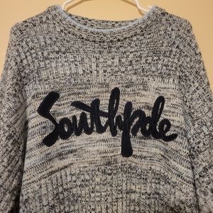 VGT South Pole Sweater Mens XL Knit‎ Crewneck Adult Pullover Stitch Logo Blue
